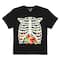Black Ribcage with Candy Youth Crew Neck T-Shirt by Celebrate It™
